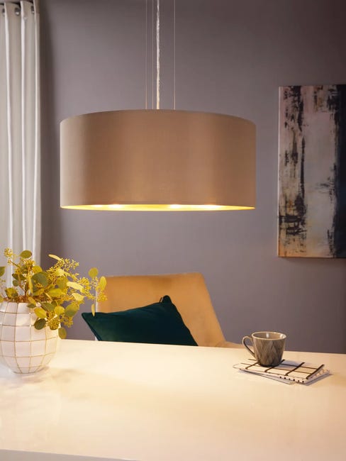 Lampa wisząca Maserlo taupe 3 x E27 Eglo