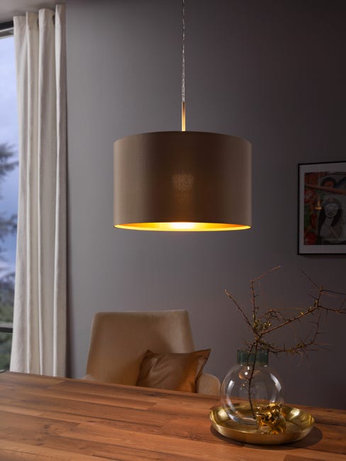 Lampa wisząca Maserlo taupe E27 Eglo