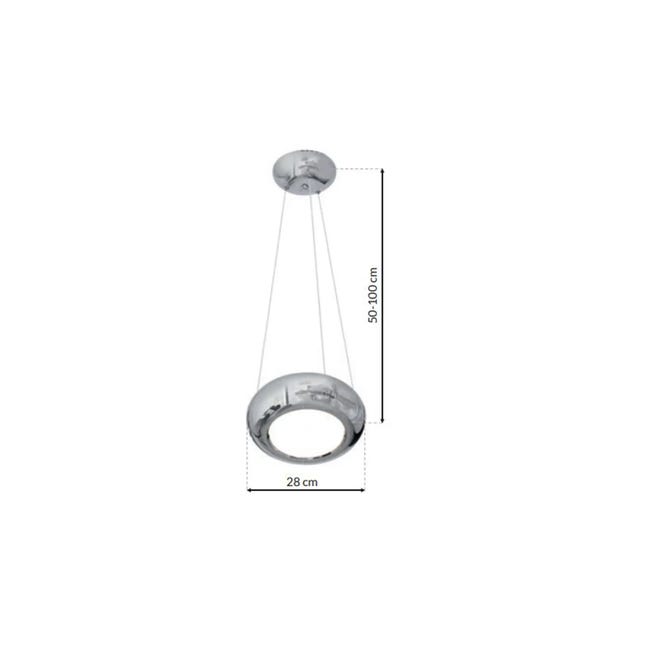Lampa wisząca Mercurio chrom LED Eko-Light