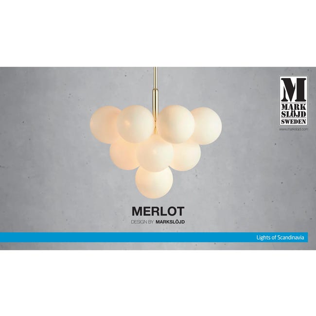Lampa wisząca Merlot złoto-biała 13 x G9 Markslojd