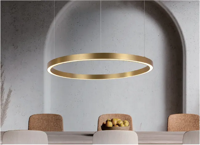 Lampa wisząca Midway 40W LED złoty Light prestige