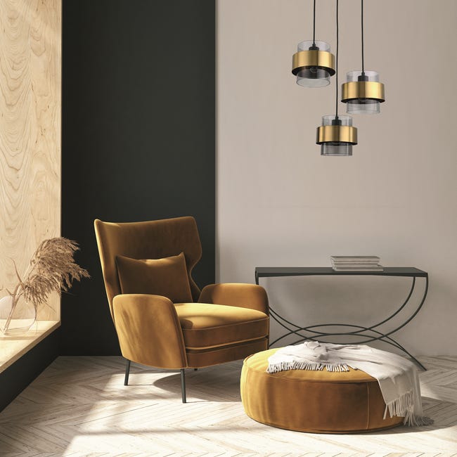 Lampa wisząca Miele złota E27 Light Prestige