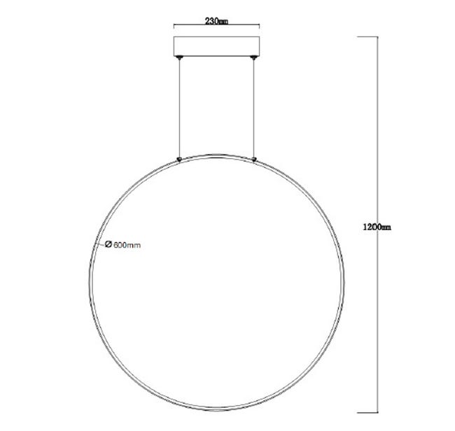 Lampa wisząca Mirror czarna 60 cm 2100 lm LED Light Prestige