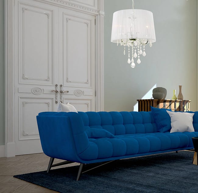 Lampa wisząca Mona srebrna E14 Light Prestige