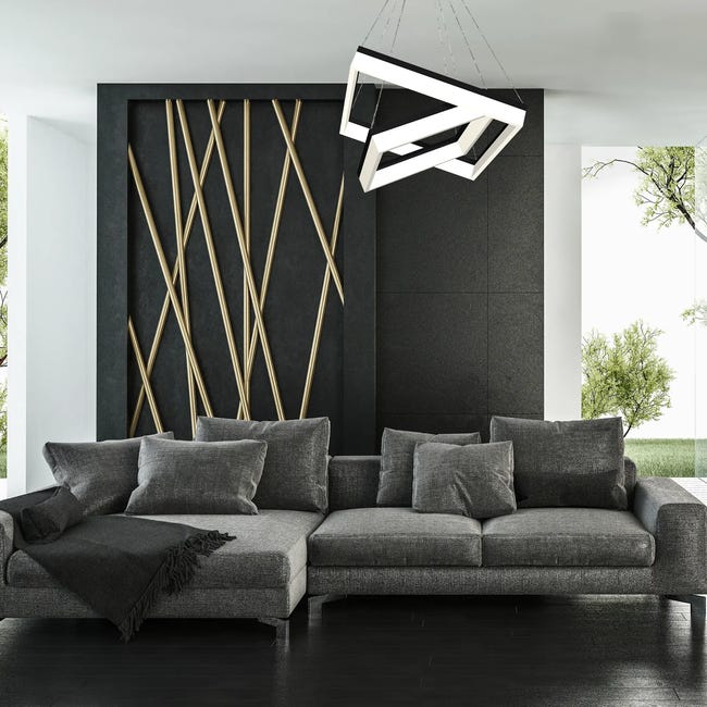 Lampa wisząca Nero czarno-biała LED