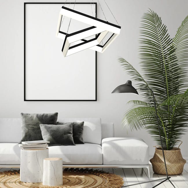 Lampa wisząca Nero czarno-biała LED