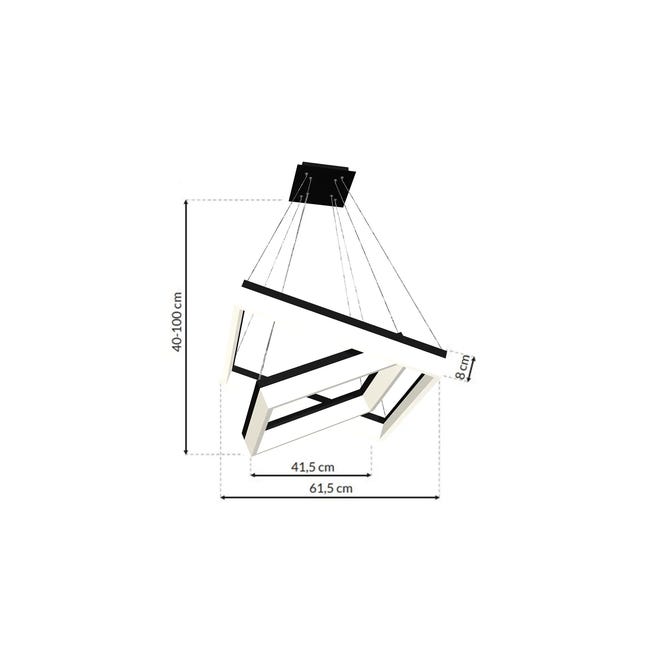 Lampa wisząca Nero czarno-biała LED