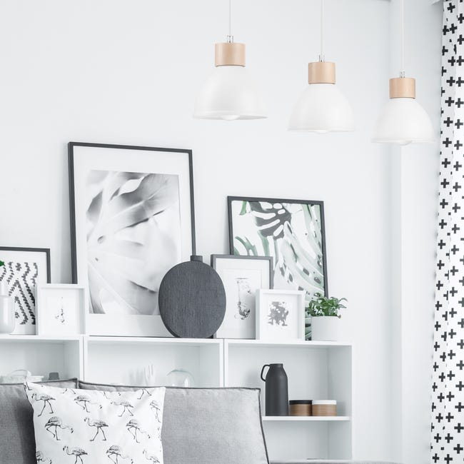 Lampa wisząca Nico 3 x E27 biały Lamkur