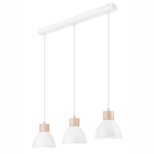 Lampa wisząca Nico 3 x E27 biały Lamkur