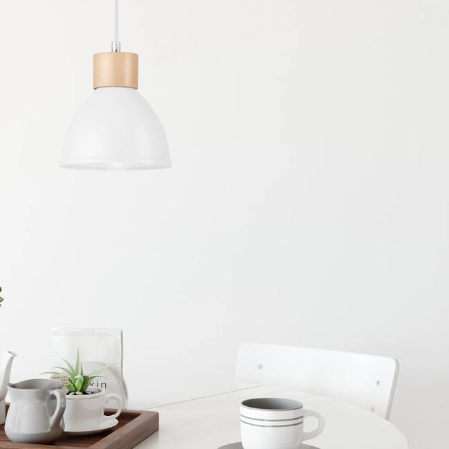 Lampa wisząca Nico E27 biała Lamkur
