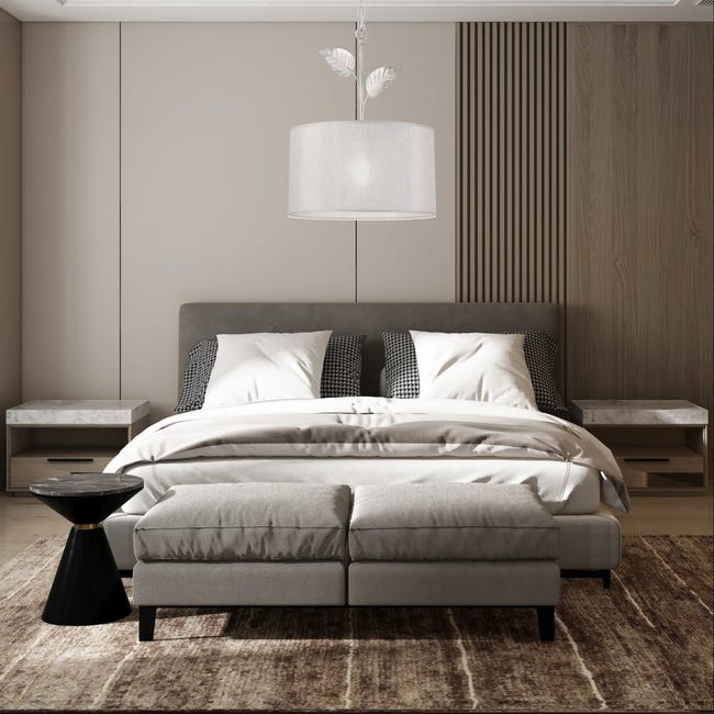 Lampa wisząca Noemi srebrna E27 Lamkur