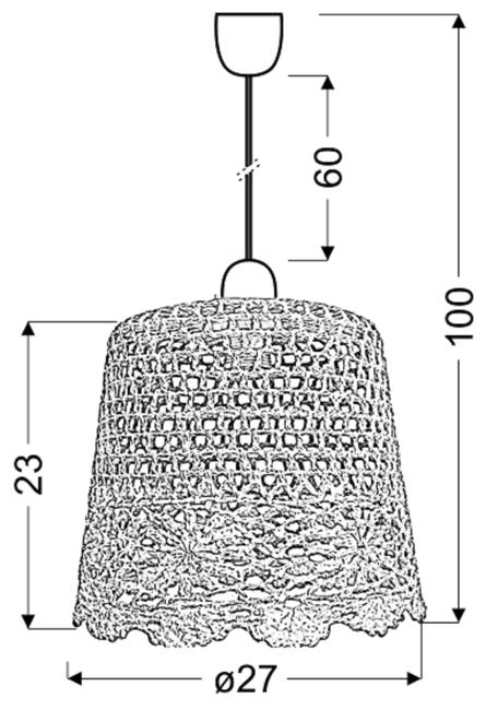 Lampa wisząca Nonna różowa E27 Candellux