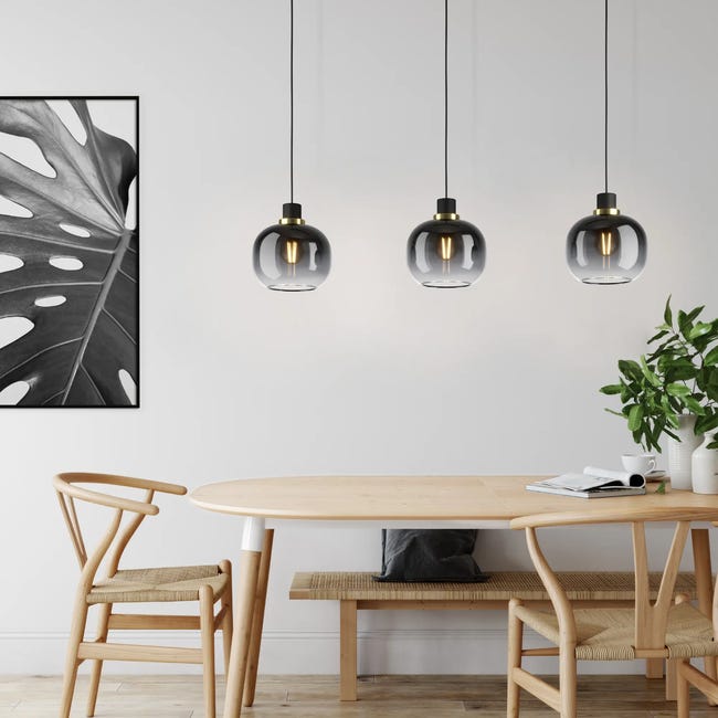 Lampa wisząca Oilella czarna 3 x E27 Eglo