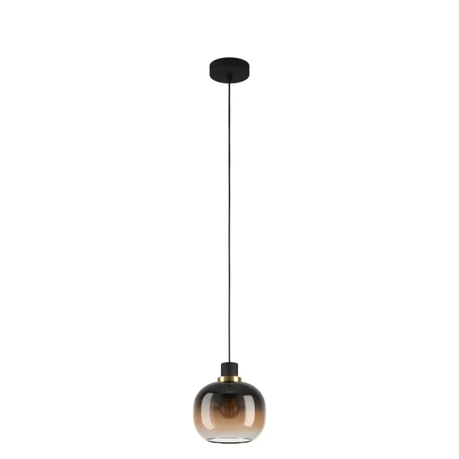 Lampa wisząca Oilella czarno-brązowa E27 Eglo