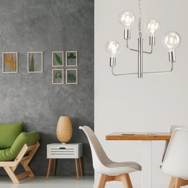 Lampa wisząca Orlando 4 x E27 satyna Lamkur