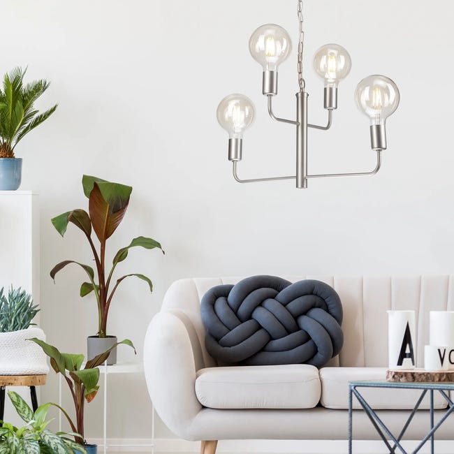 Lampa wisząca Orlando 4 x E27 satyna Lamkur