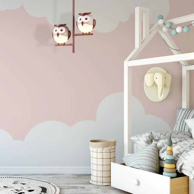 Lampa wisząca Owl brązowy 2 x G9 Milagro
