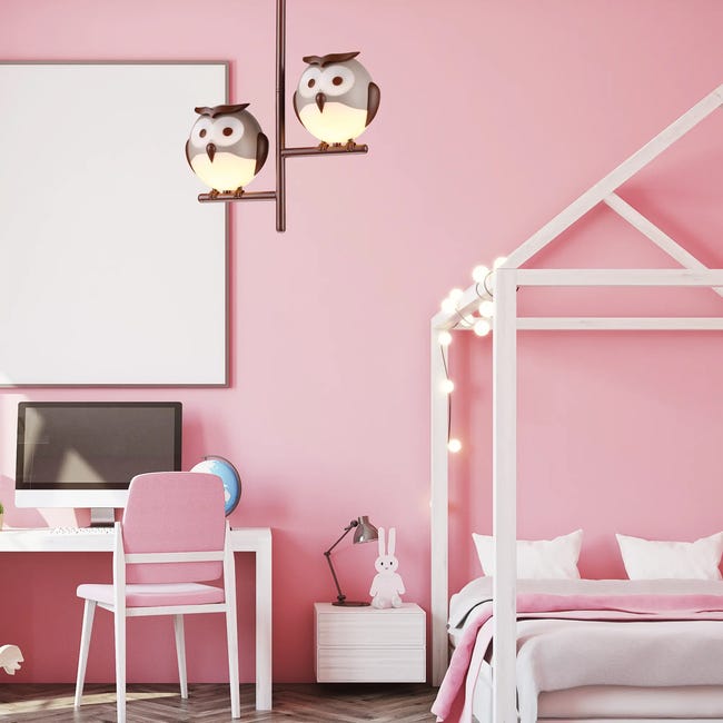 Lampa wisząca Owl brązowy 2 x G9 Milagro