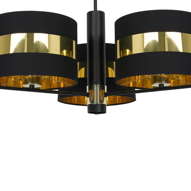 Lampa wisząca Palmira czarno-złota 3 x E27 Milagro