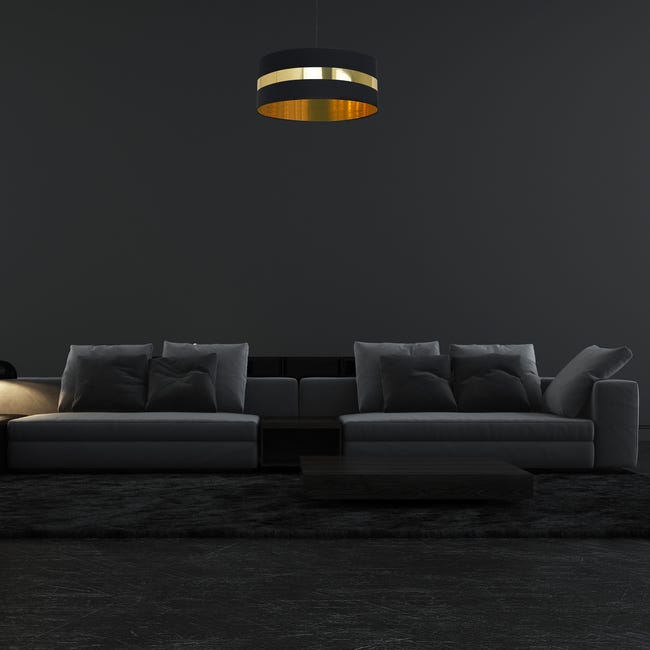 Lampa wisząca Palmira czarno-złota E27 Milagro