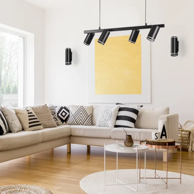 Lampa wisząca Paris czarna 4 x GU10 Goldlux
