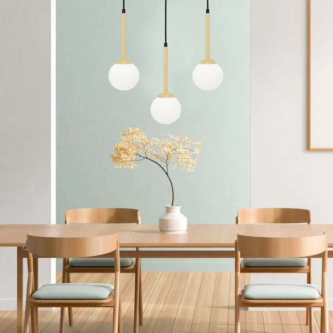 Lampa wisząca Parma złoty 3 x E14 Milagro