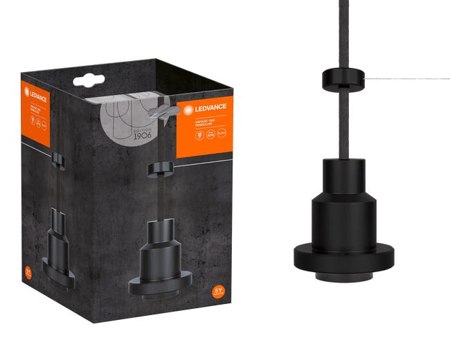 Lampa wisząca Pendulum czarna E27 Ledvance
