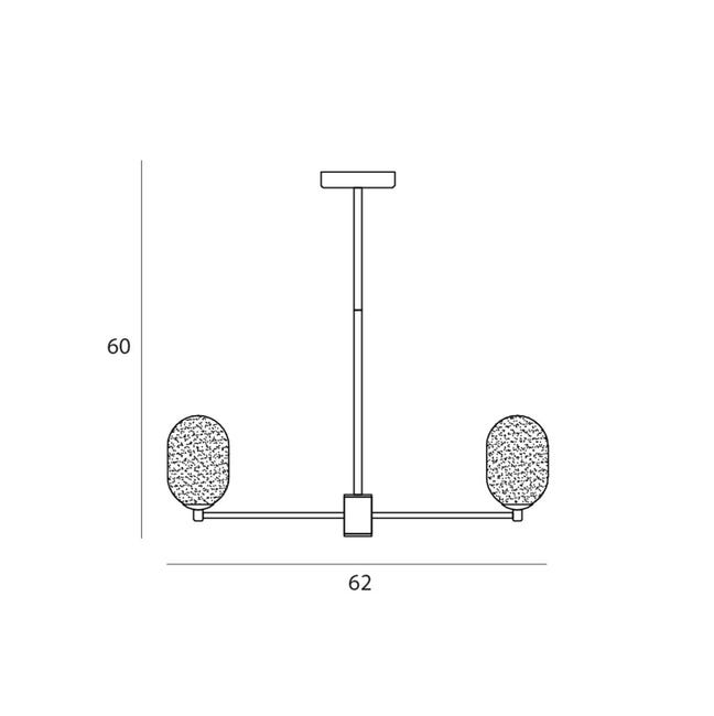 Lampa wisząca Perano brąz 6 x G9 Italux