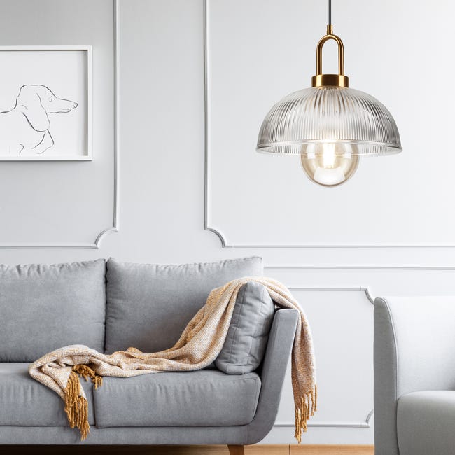 Lampa wisząca Pia E27 złota Lamkur