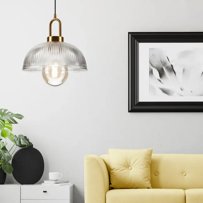Lampa wisząca Pia E27 złota Lamkur