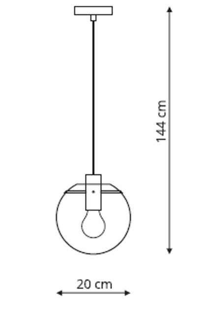 Lampa wisząca Puerto czarna E27