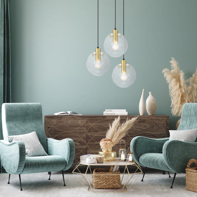 Lampa wisząca Puerto złota E27