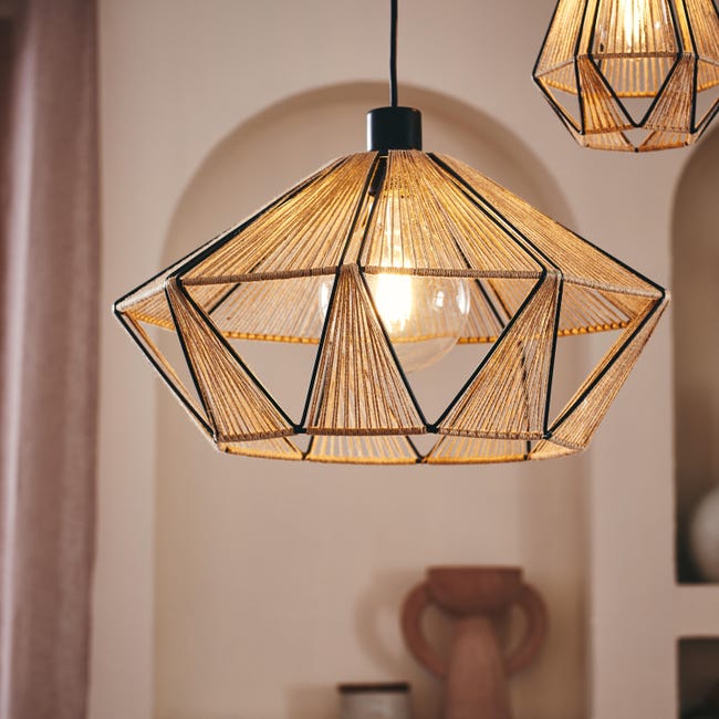 Lampa wisząca Pyros czarna E27 szer. 45 cm Inspire