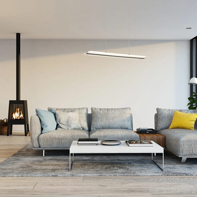 Lampa wisząca Ray biało-czarna LED Milagro