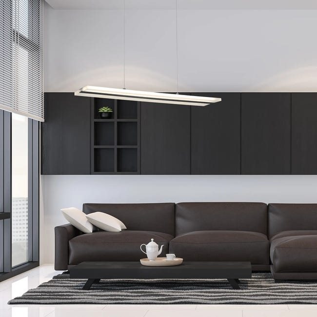 Lampa wisząca Ray biało-czarna LED Milagro