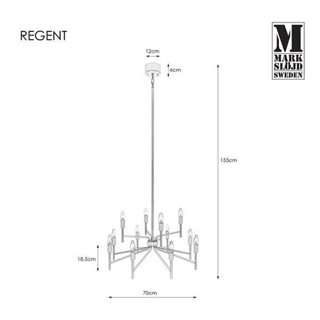 Lampa wisząca Regent czarna E14 Markslojd