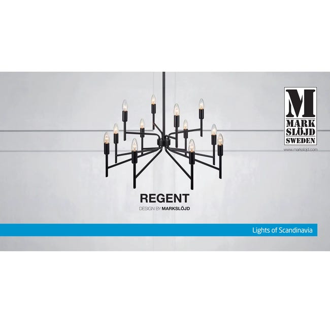 Lampa wisząca Regent czarna E14 Markslojd