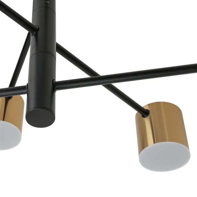 Lampa wisząca Remdal LED czarno-złota Italux