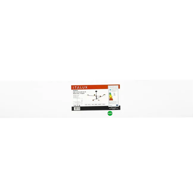 Lampa wisząca Remdal LED czarno-złota Italux
