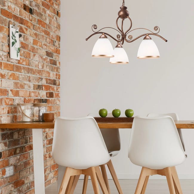 Lampa wisząca Retro brąz 3 x E27 Lamkur