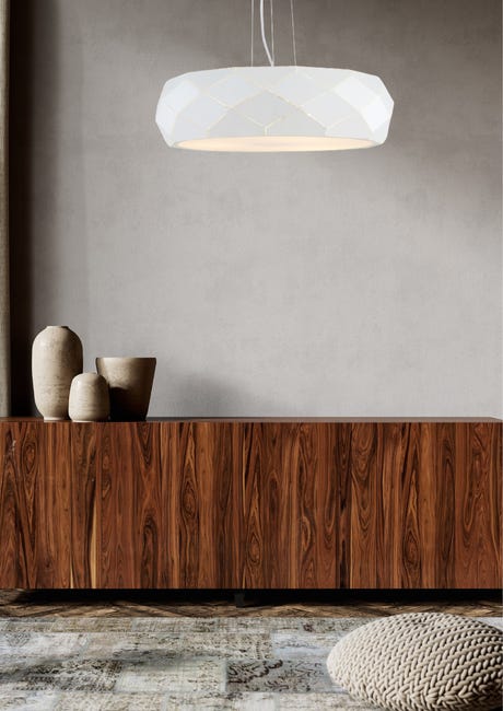 Lampa wisząca Reus biała E27 Light Prestige