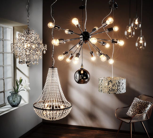 Lampa wisząca Rina przydymione szkło E27 Inspire