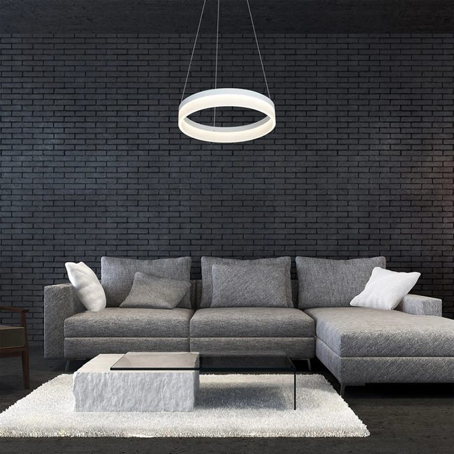 Lampa wisząca Ring biała LED Milagro