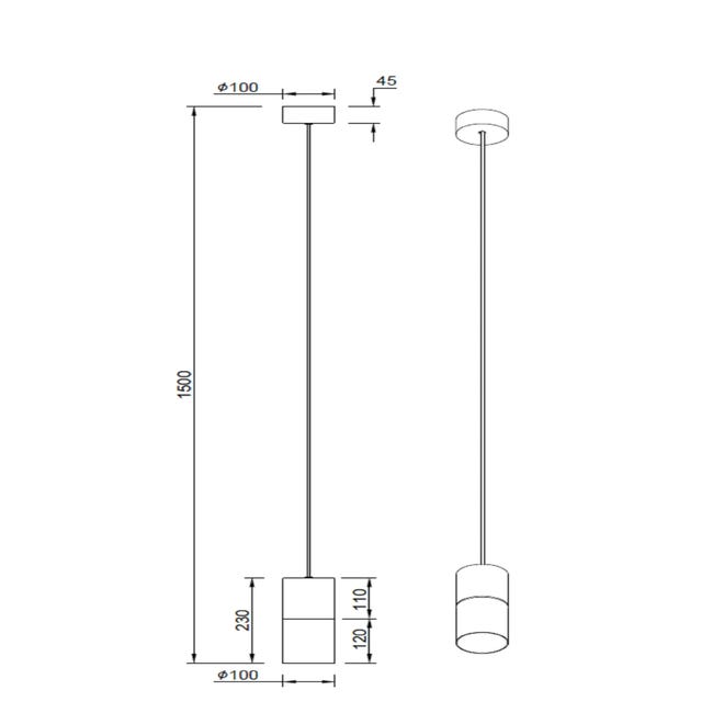 Lampa wisząca Robin czarny E27 Trio Lighting Inter