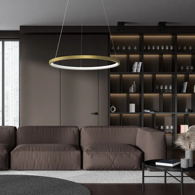 Lampa wisząca Rotonda złota 1350 lm LED Milagro