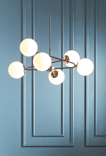 Lampa wisząca Sagito biała 6 x E14 Alfa