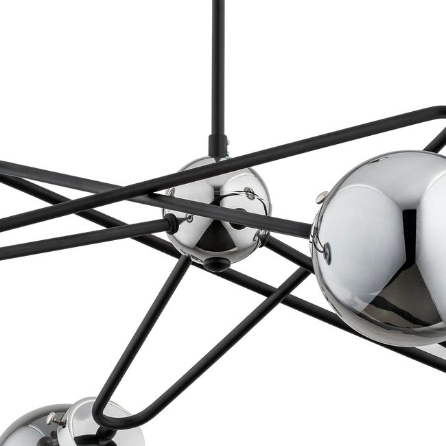 Lampa wisząca Sagito srebrna 6 x E14 Alfa