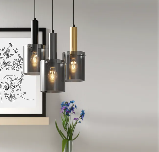 Lampa wisząca Sardo czarna E27 Italux