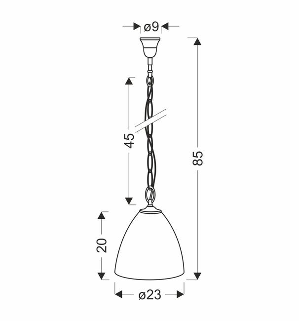 Lampa wisząca Scordia chrom E27 Candellux