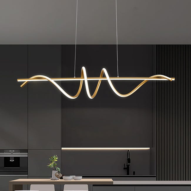 Lampa wisząca Serpent złota LED Reality